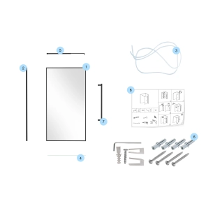 Ścianka prysznicowa walk-in 120x195cm chrom SP22 ETNA SEVANTE