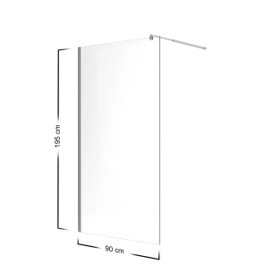 Ścianka prysznicowa walk-in 90x195cm chrom SP32 ETNA SEVANTE