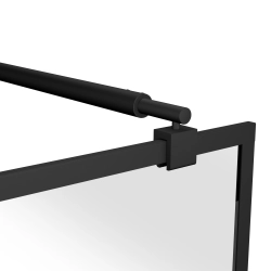 Ścianka prysznicowa walk-in 140x195cm czarna z kratką SP36 KATLA SEVANTE